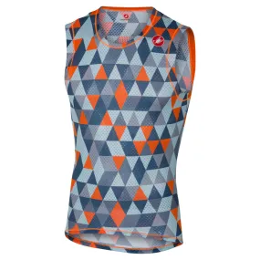 Castelli Pro Mesh Sleeveless Summer Baselayer - Orange Blue