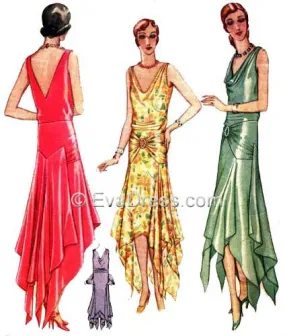 E-PATTERN 1929 Evening Frock E5941