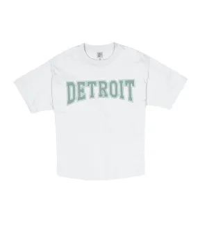 Ink Detroit Sage print Oversize Crop T-Shirt - White