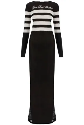 JEAN PAUL GAULTIER signature striped knit sailor dress