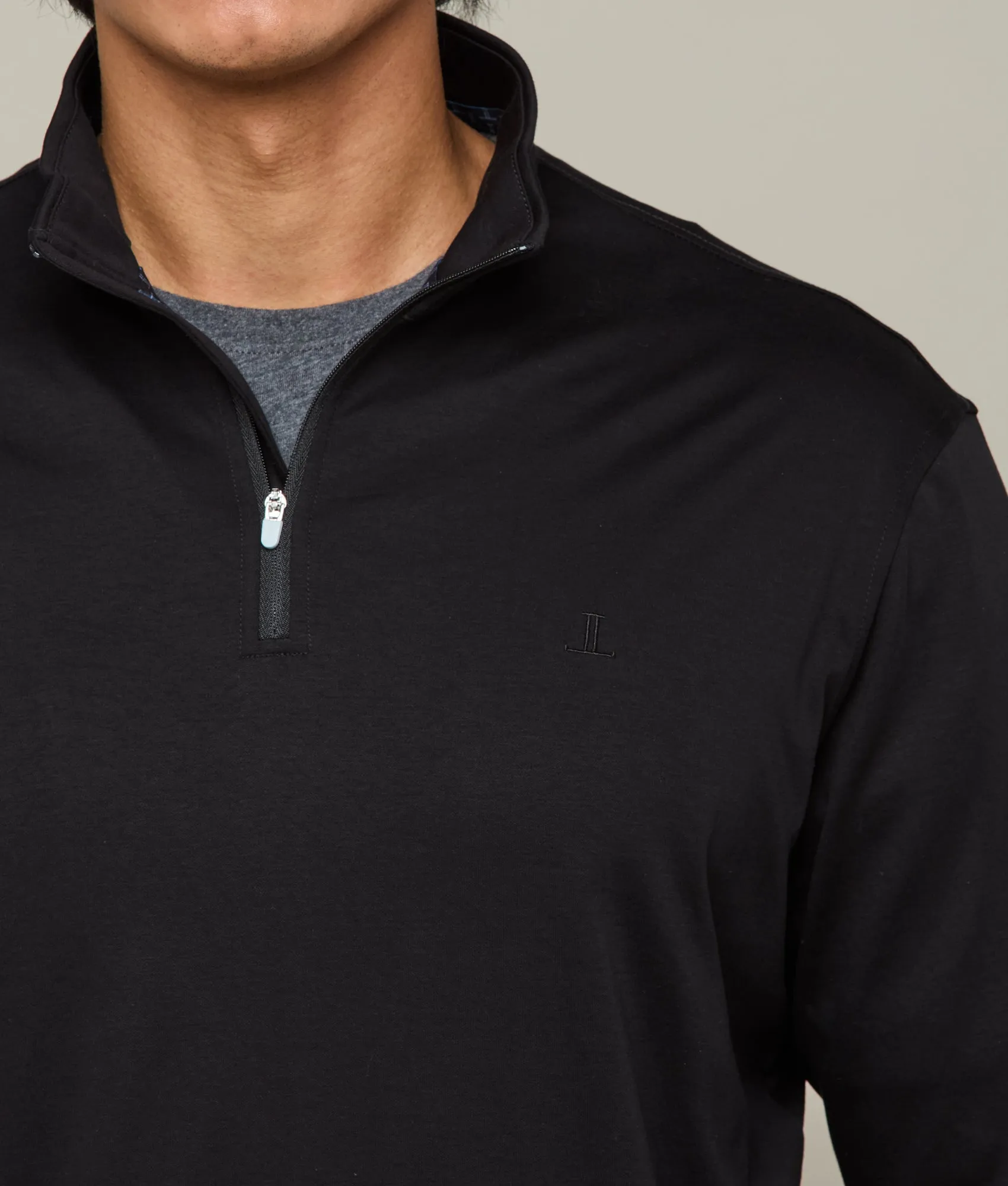 Lightweight Quarter Zip :: Black